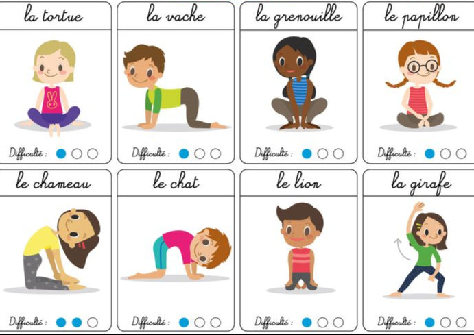 Cartes de Yoga pour Enfants – Thème Animaux 🐯🧘‍♀️