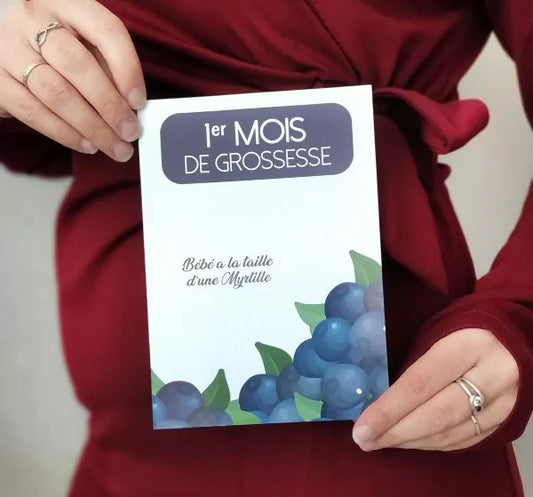 Cartes Étapes Grossesse Fruits