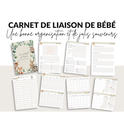 Carnet de Liaison Bébé pour la Garderie | Carnet Crèche à Imprimer