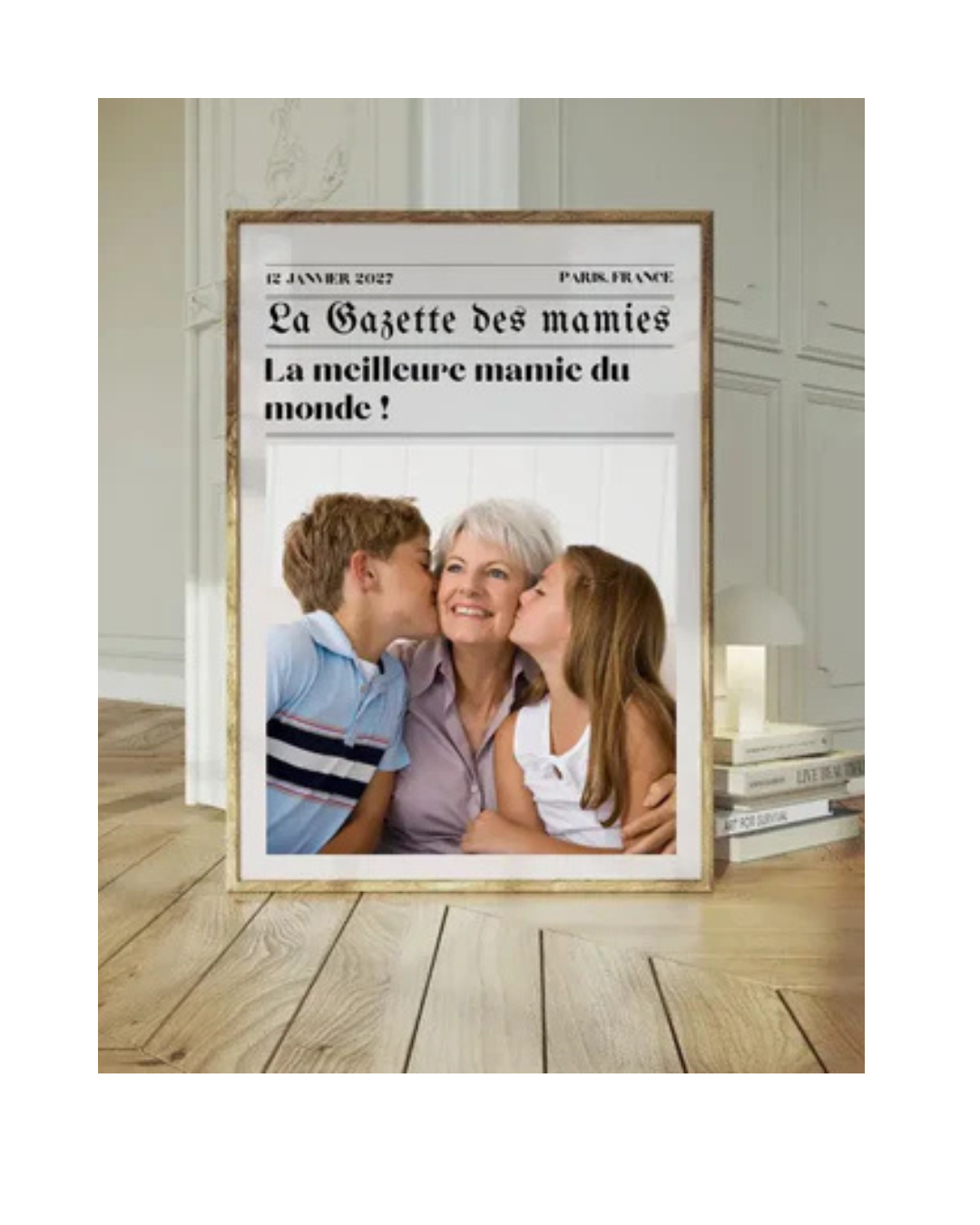 Affiche "La Gazette des Mamies" – Cadeau Rétro et Personnalisé pour Grand-Mère 📰💖