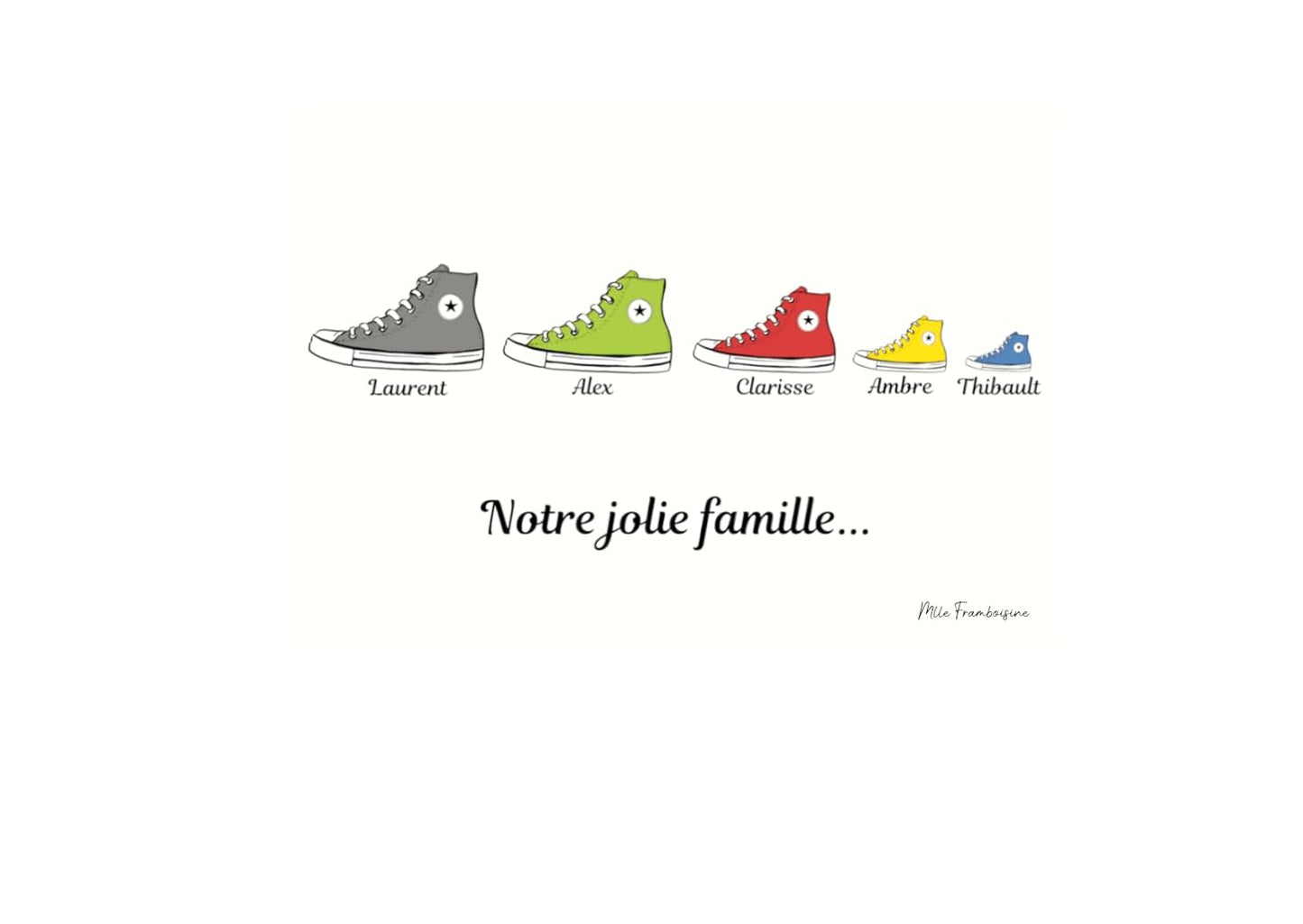 Affiche Personnalisée "Famille Chaussures" (Baskets ou Bottes)