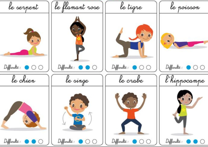 Cartes de Yoga pour Enfants – Thème Animaux 🐯🧘‍♀️