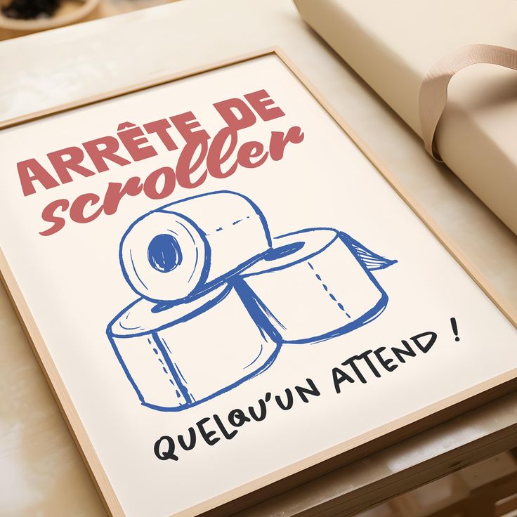 Affiche Imprimable "Arrête de Scroller" - Un Message Fun et Pertinent pour Votre Intérieur