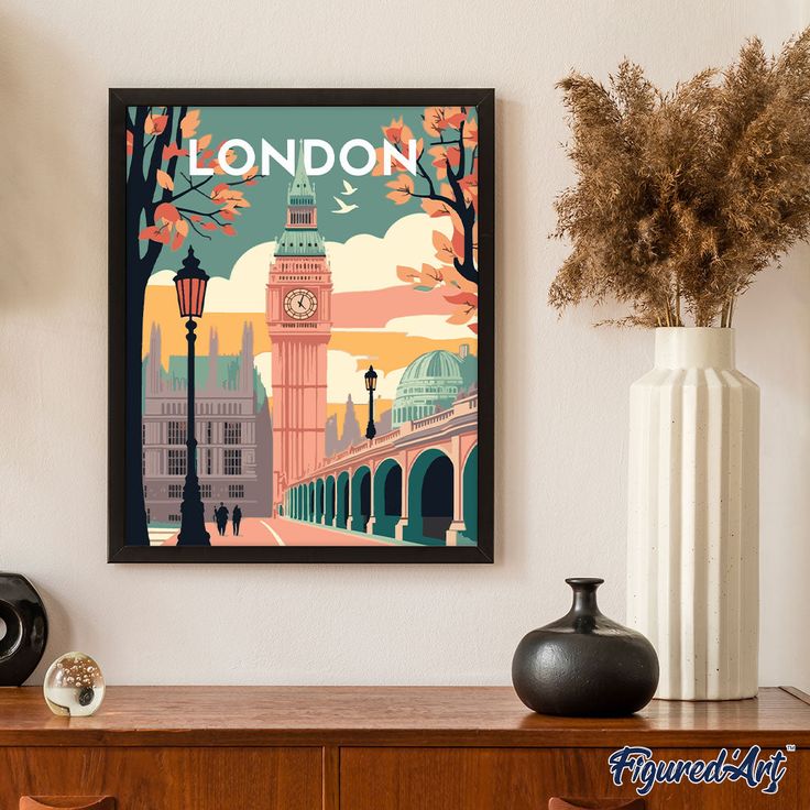 Affiche Vintage Londres 2 - 50x65cm - Fichier Numérique