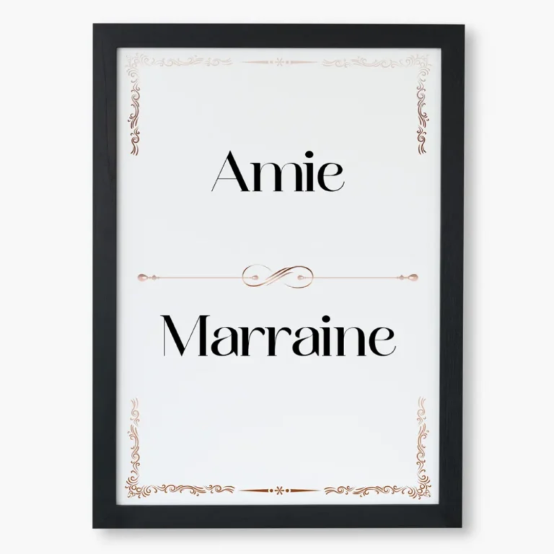 Affiche annonce marraine | Amie Marraine | Idée d’annonce de marraine