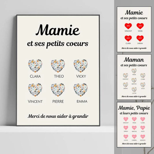 Affiche Mamie Personnalisée - Cadeau Idéal pour la Fête des Grands-Mères