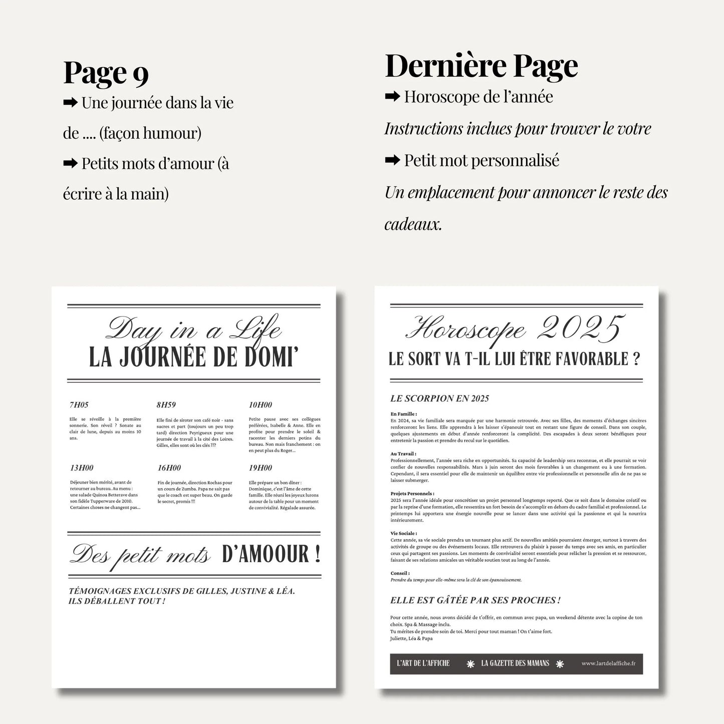 La Gazette des Mamans | 4 pages ou + | Modèle Canva à personnaliser