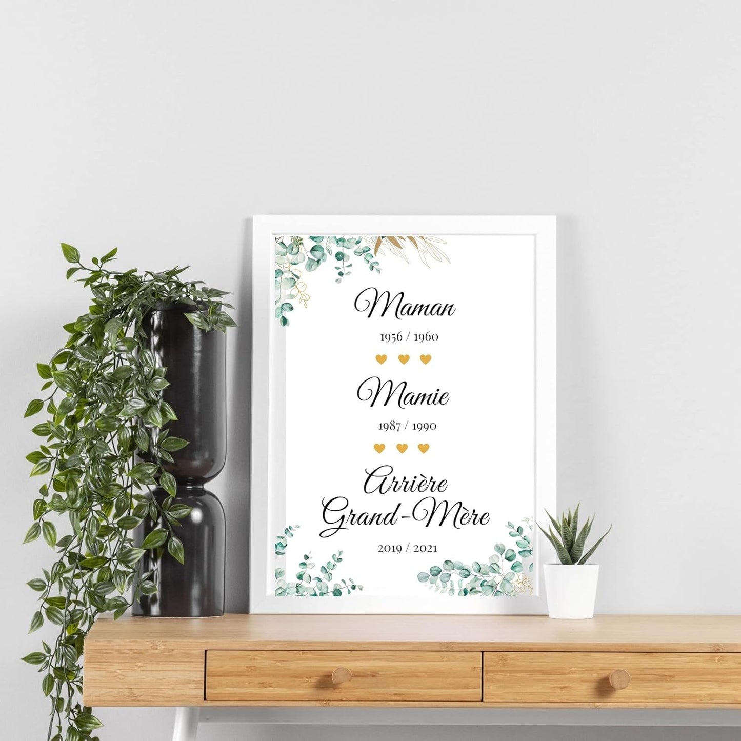 Jolie Affiche pour Arrière-Grand-Mère - Décorée avec une Bordure Eucalyptus 🌿