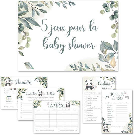 Set de Jeux pour la Baby Shower | 5 Jeux Amusants à Imprimer