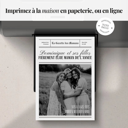 La Gazette des Mamans | 4 pages ou + | Modèle Canva à personnaliser