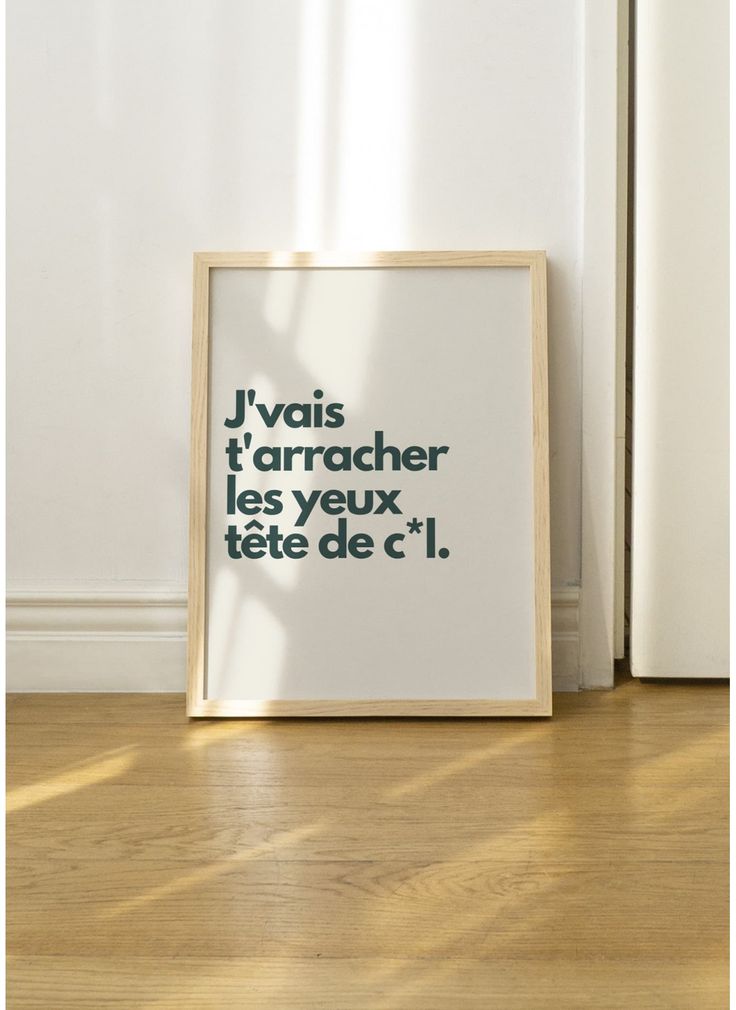 🎉 Affiche Humoristique - "J'vais t'arracher les yeux tête de c*l" - Téléchargement Numérique 🎉