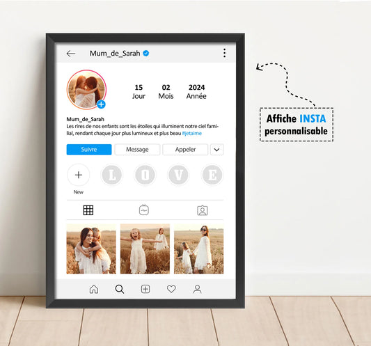 Affiche Instagram Personnalisée - Votre Histoire, Votre Style