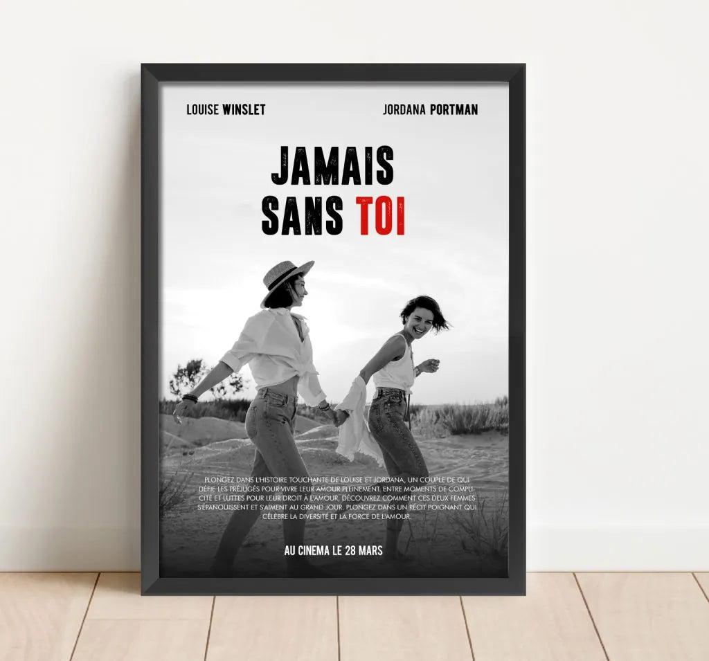 Affiche de Cinéma Noir et Blanc Personnalisée - Créez Votre Propre Histoire Cinématographique