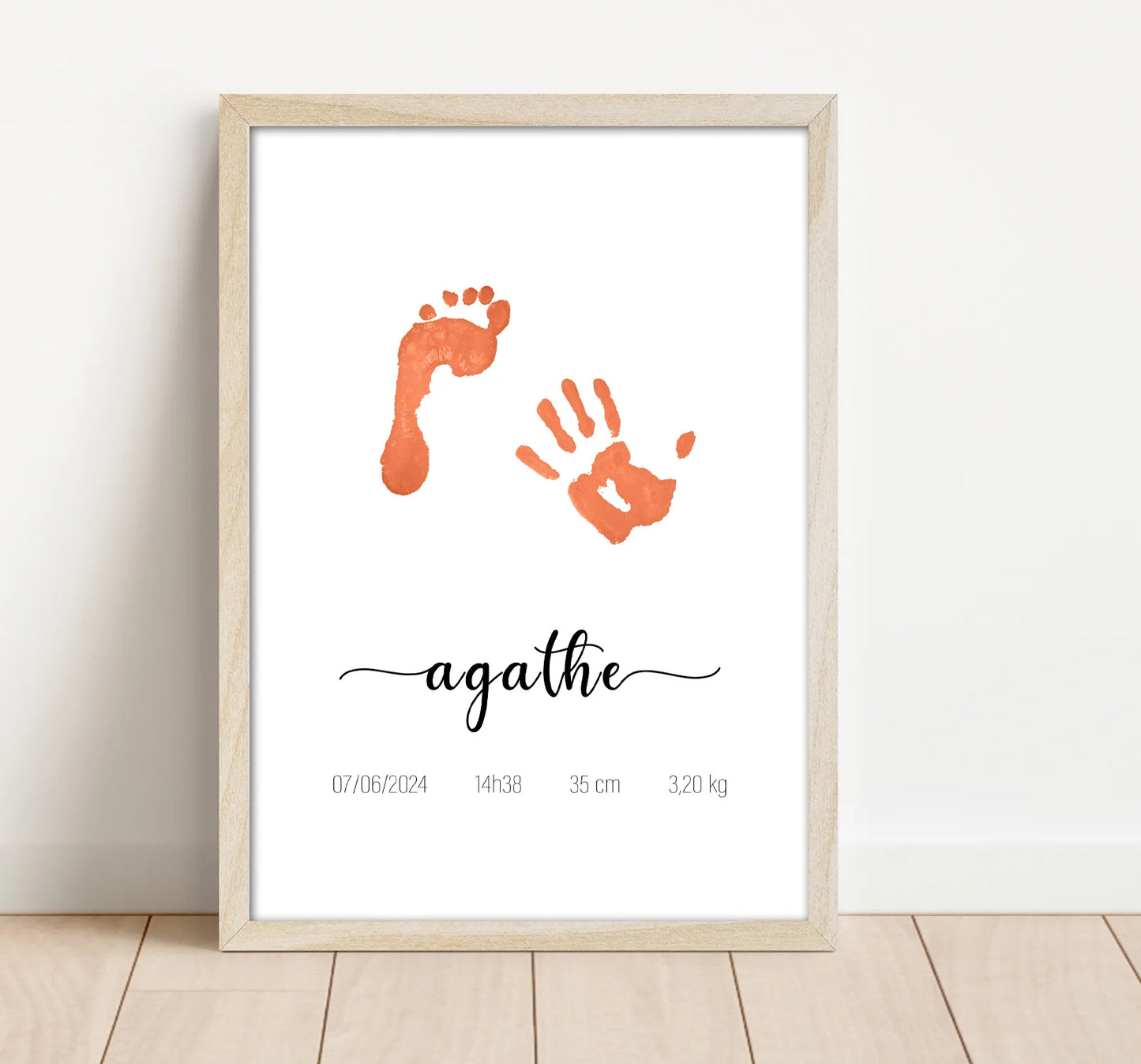 Affiche Naissance Empreintes de Bébé