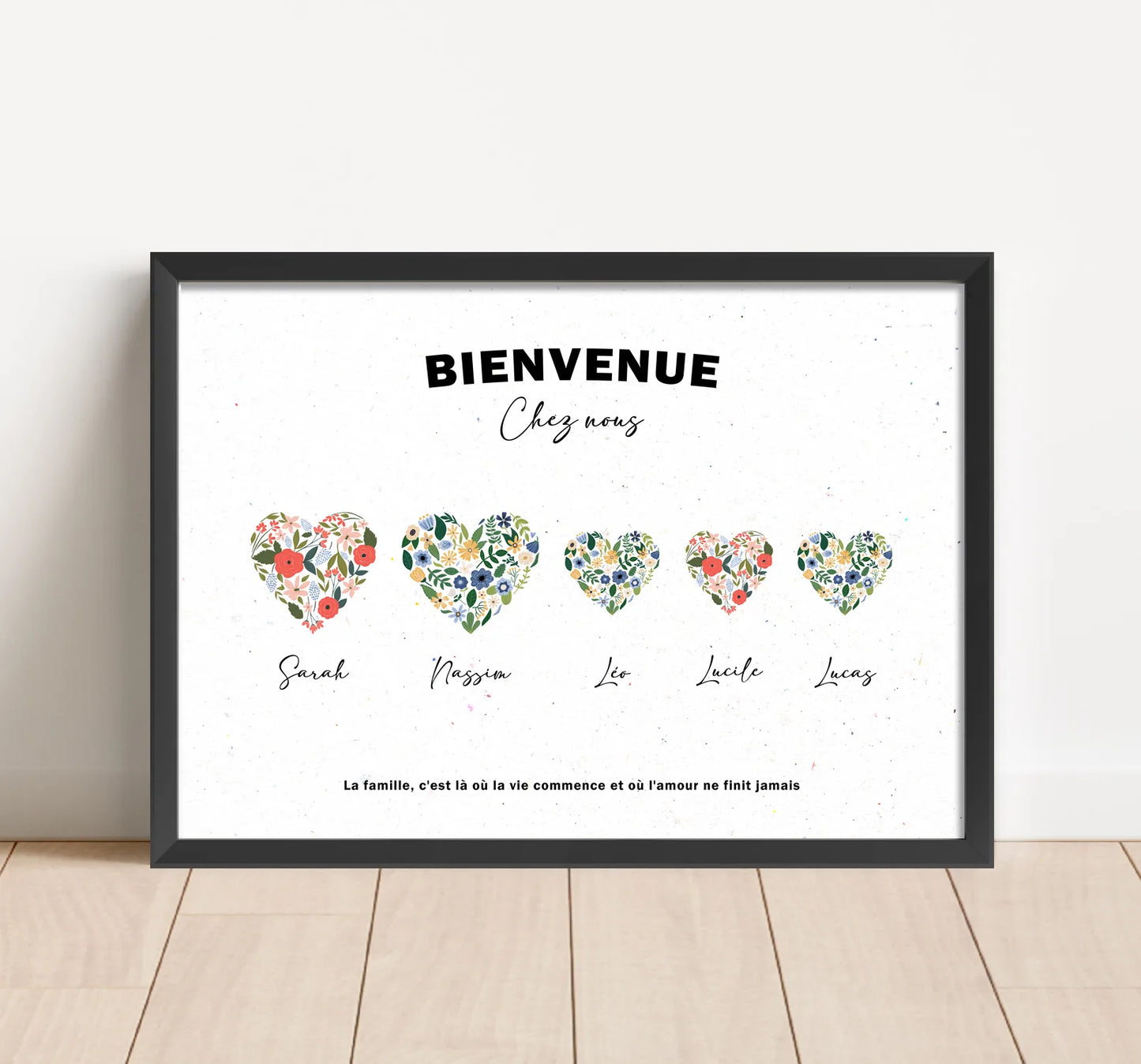 Affiche Famille Cœur - Célébration de l'Amour Familial