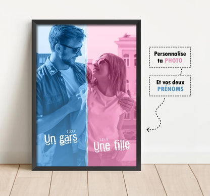 Affiche "Un Gars, Une Fille" Personnalisée : Revivez la Magie des Années 2000