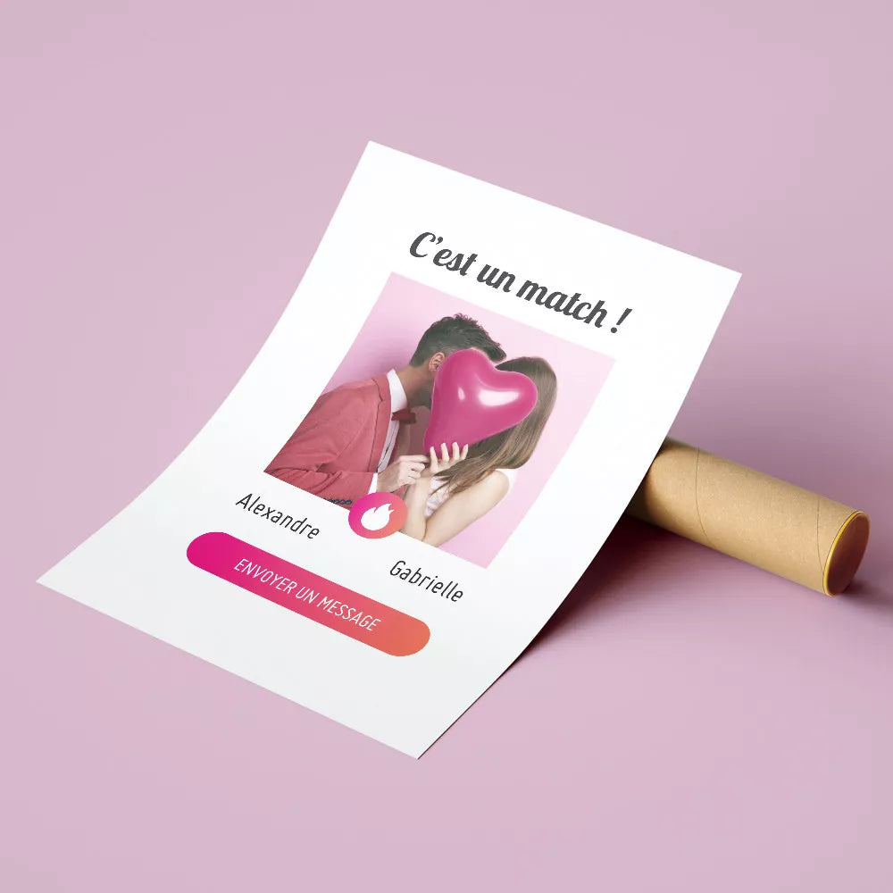 💖 Créez votre Affiche "C'est un Match" Personnalisée ! 💖