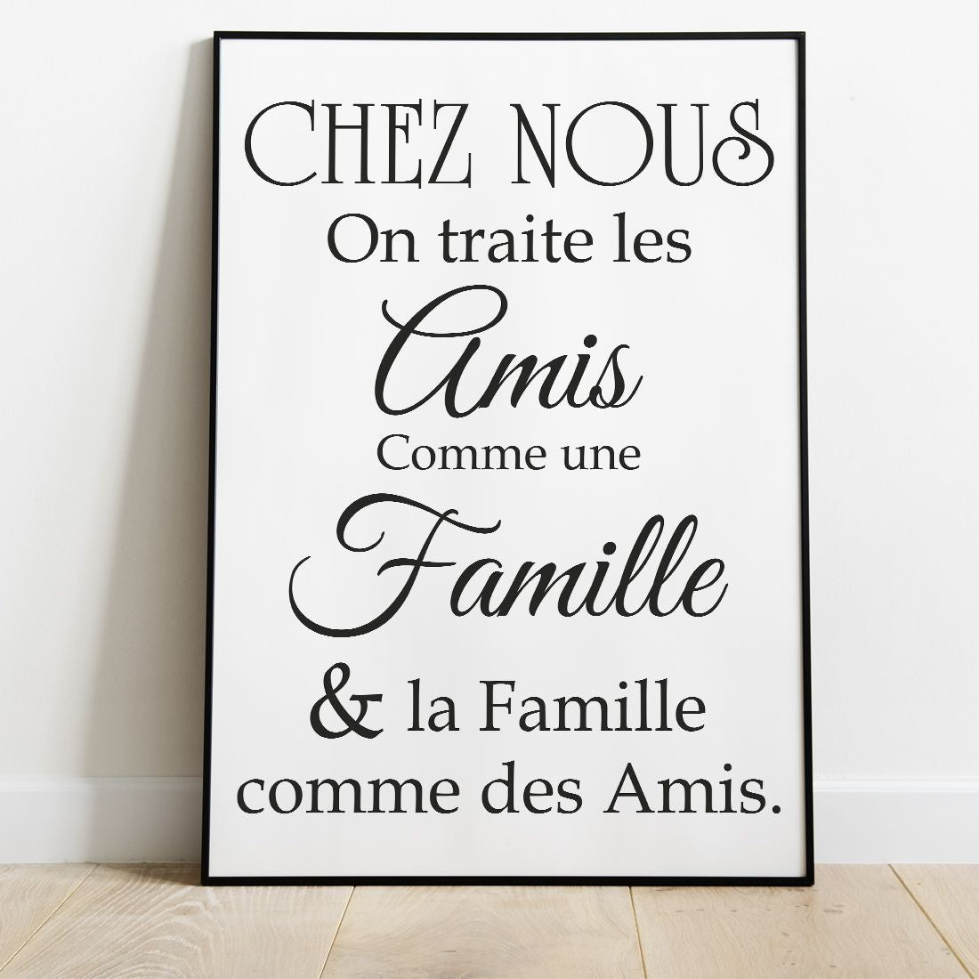 Affiche Citation "Chez Nous"