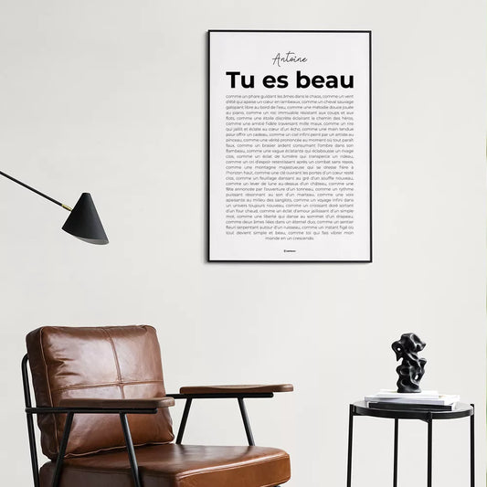 💫 Créez une Affiche "Tu es Beau" Personnalisée ! 💫