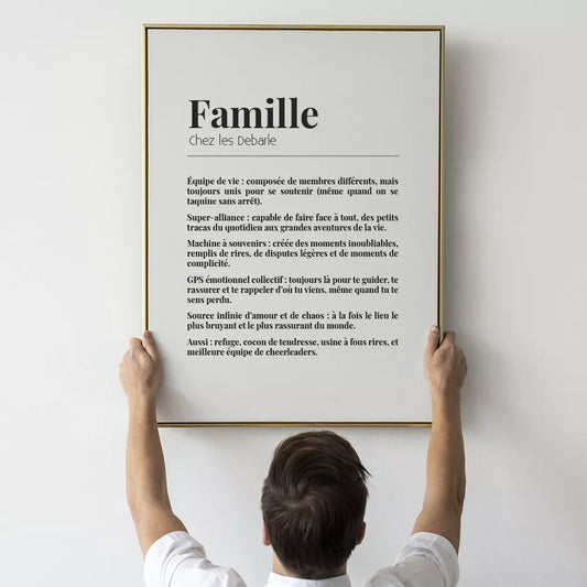 💖 Offrez une Affiche "Définition Famille" Personnalisée ! 💖