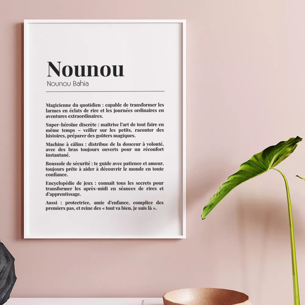 🌟 Créez une Affiche "Définition Nounou" Personnalisée ! 🌟