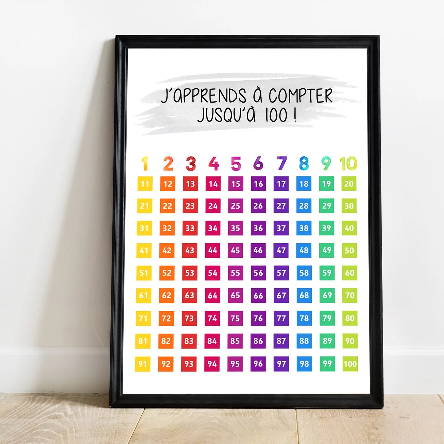 Affiche Éducative « J'apprends à compter jusqu'à 100 »