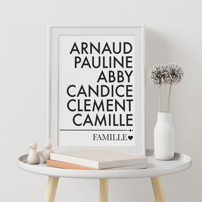 Affiche Famille Personnalisée