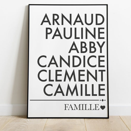 Affiche Famille Personnalisée