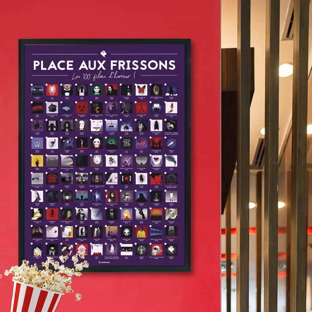 💀 Offrez l'Affiche "100 Films d'Horreur à Voir dans sa Vie" Personnalisée ! 💀