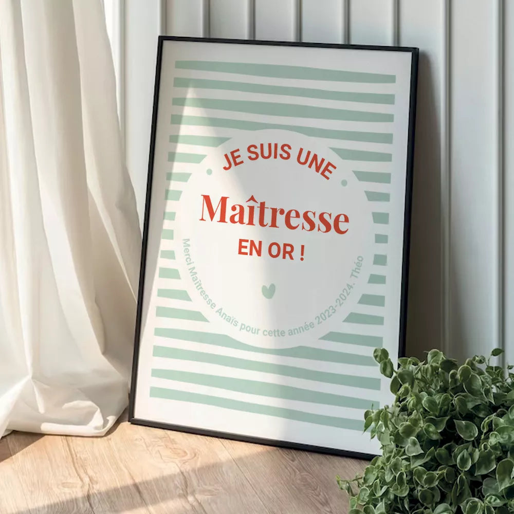 🌟 Offrez une Affiche "Maître.sse en Or" Personnalisée ! 🌟