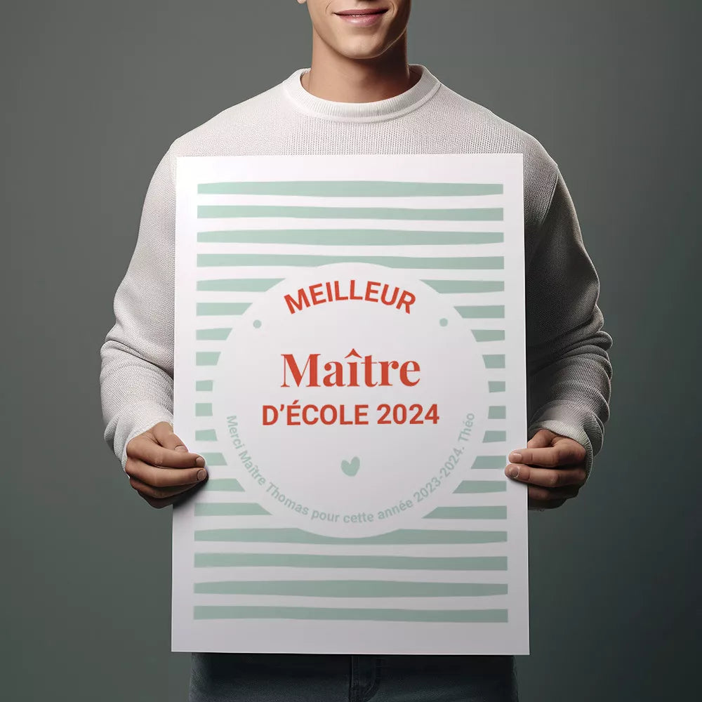 🌟 Offrez une Affiche "Maître.sse en Or" Personnalisée ! 🌟