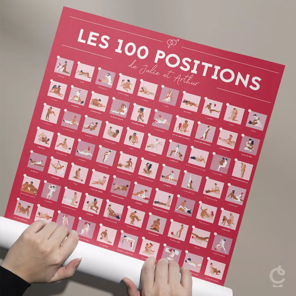 🔥 Créez votre Affiche "100 Positions du Kamasutra à Tester dans sa Vie" Personnalisée ! 🔥