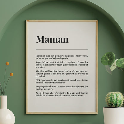 💖 Offrez une Affiche "Définition Maman" Personnalisée ! 💖