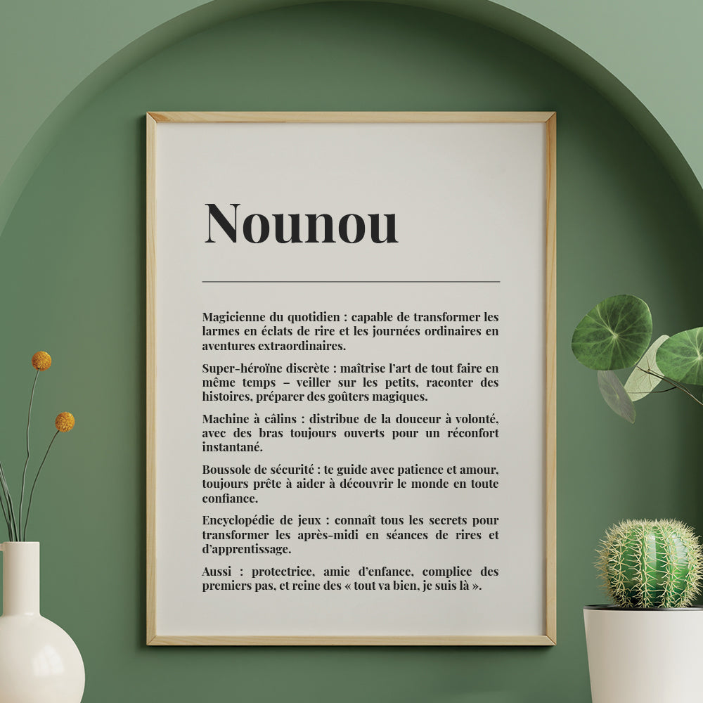 🌟 Créez une Affiche "Définition Nounou" Personnalisée ! 🌟