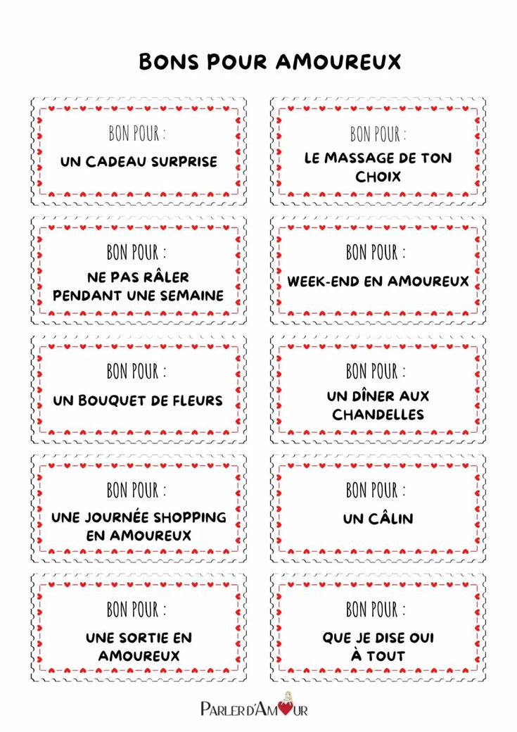 💖 Bons pour Amoureux : 50 Idées de Bons à Imprimer - Cadeau Original et Personnalisé ! 💖