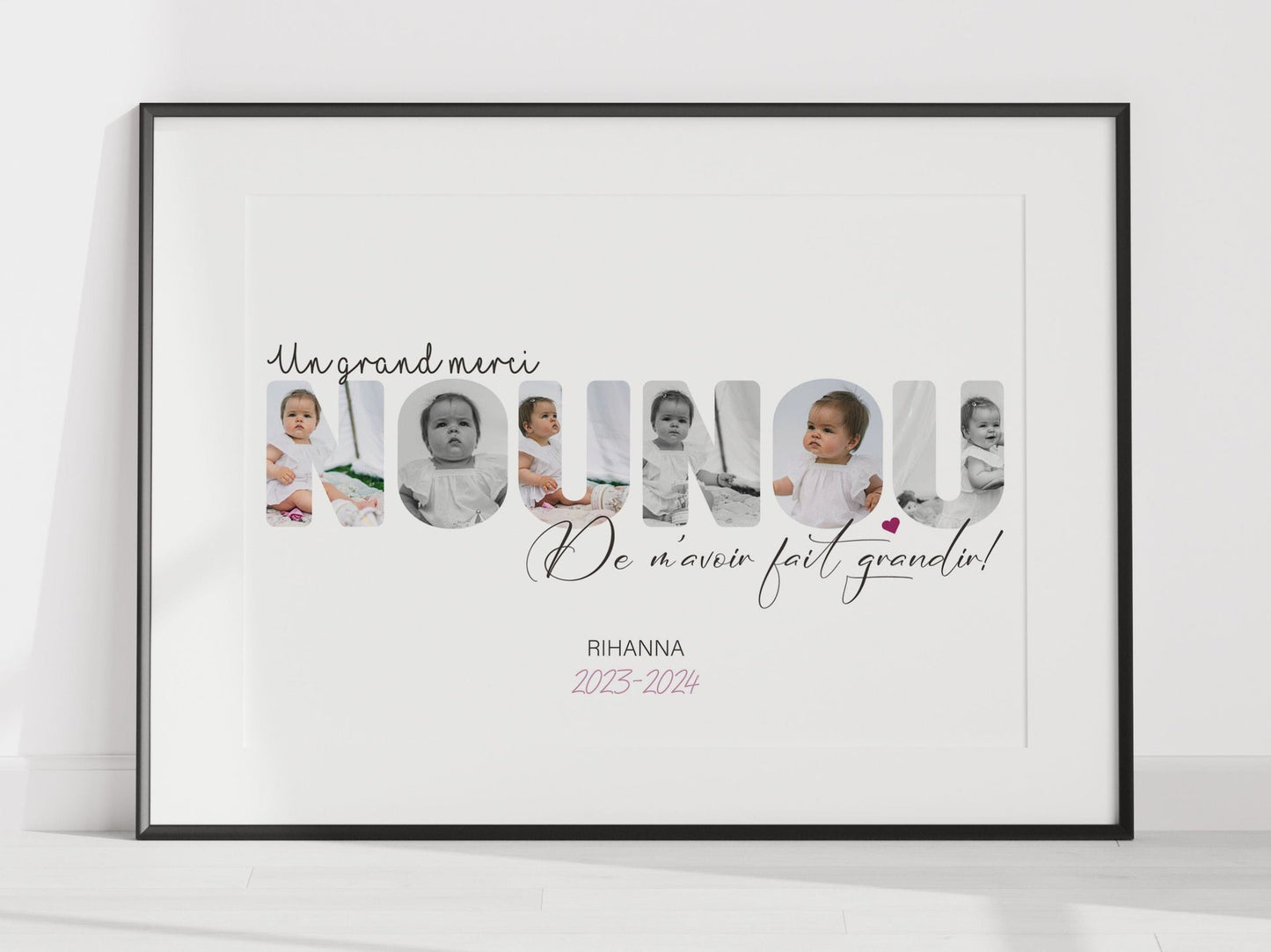 Affiche personnalisée "Mot Nounou" ! 💖👶