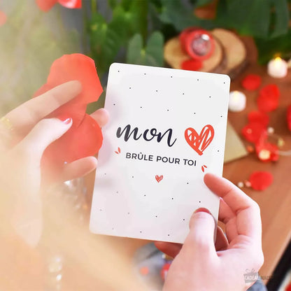 🔥 Carte "Mon Cœur Brûle Pour Toi" – L’Amour en Flamme ! 🔥