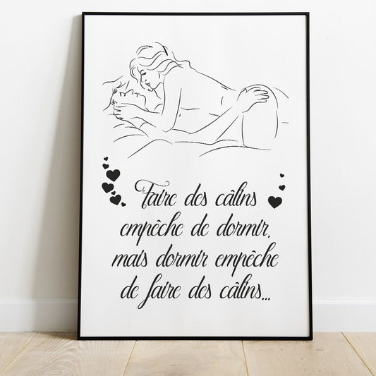 Affiche déco "Citation Amour et Câlins"