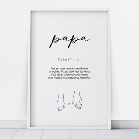 Affiche Numérique Personnalisée "Définition Papa"