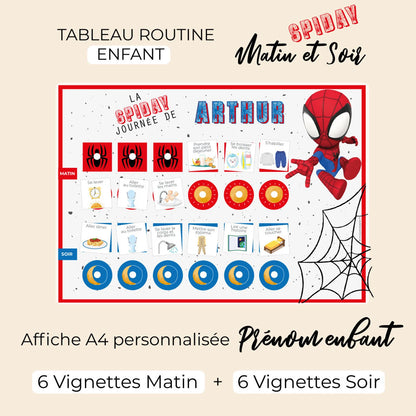 🌞 Affiche Routine Journalière pour Enfant - Matin et Soir 🌙