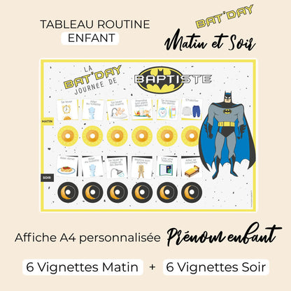 🌞 Affiche Routine Journalière pour Enfant - Matin et Soir 🌙