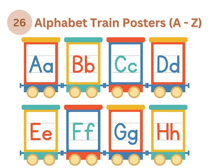 Affiches Pédagogiques ALPHABET - Le Train Floral 🚂🌸