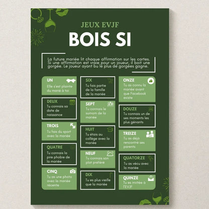 Jeu EVJF "Bois si" – Pour une Soirée Fun et Complice Avant le Grand Jour 👰🎉