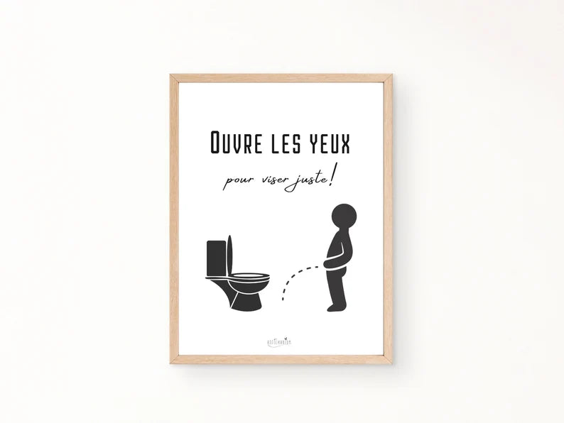 Décoration Murale Toilettes | Affiche Humour WC