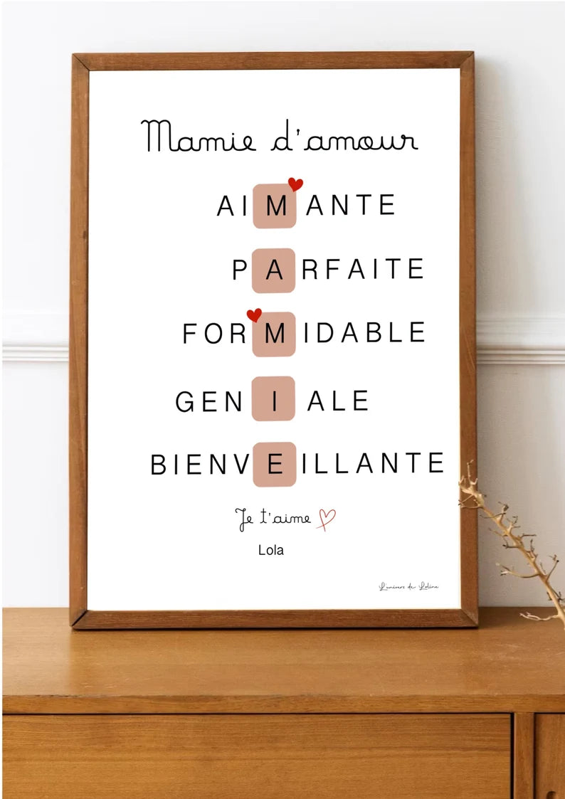 Une Jolie Affiche à Offrir à Toutes les Mamies 💖✨