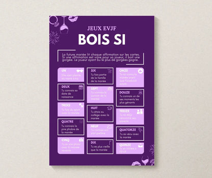 Jeu EVJF "Bois si" – Pour une Soirée Fun et Complice Avant le Grand Jour 👰🎉