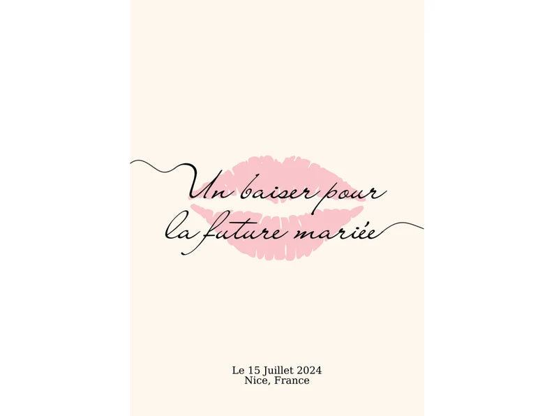 Affiche Événement EVJF – "Dernier Baiser pour la Future Mariée" 🎀