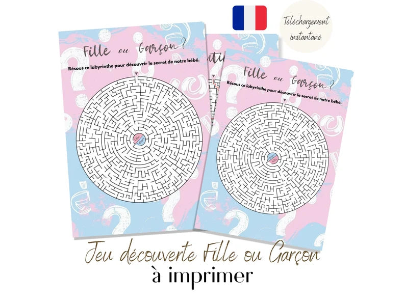 Jeu Labyrinthe Gender Reveal – Une Façon Amusante de Révéler le Genre de Bébé 🎉