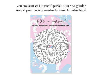 Jeu Labyrinthe Gender Reveal – Une Façon Amusante de Révéler le Genre de Bébé 🎉