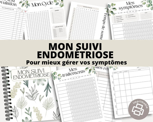 Mon Suivi Endométriose | Tracker Endométriose à Imprimer | Envoi Instantané | PDF en Français